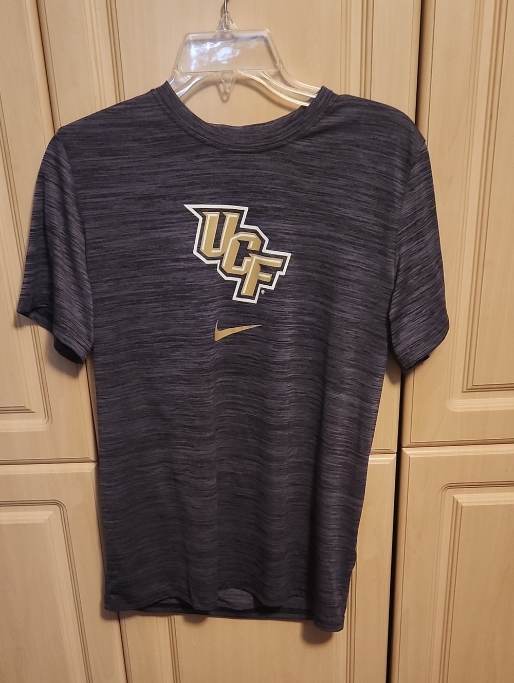 Nike UCF Black Heather Short Sleeve Tee with Gold Logo